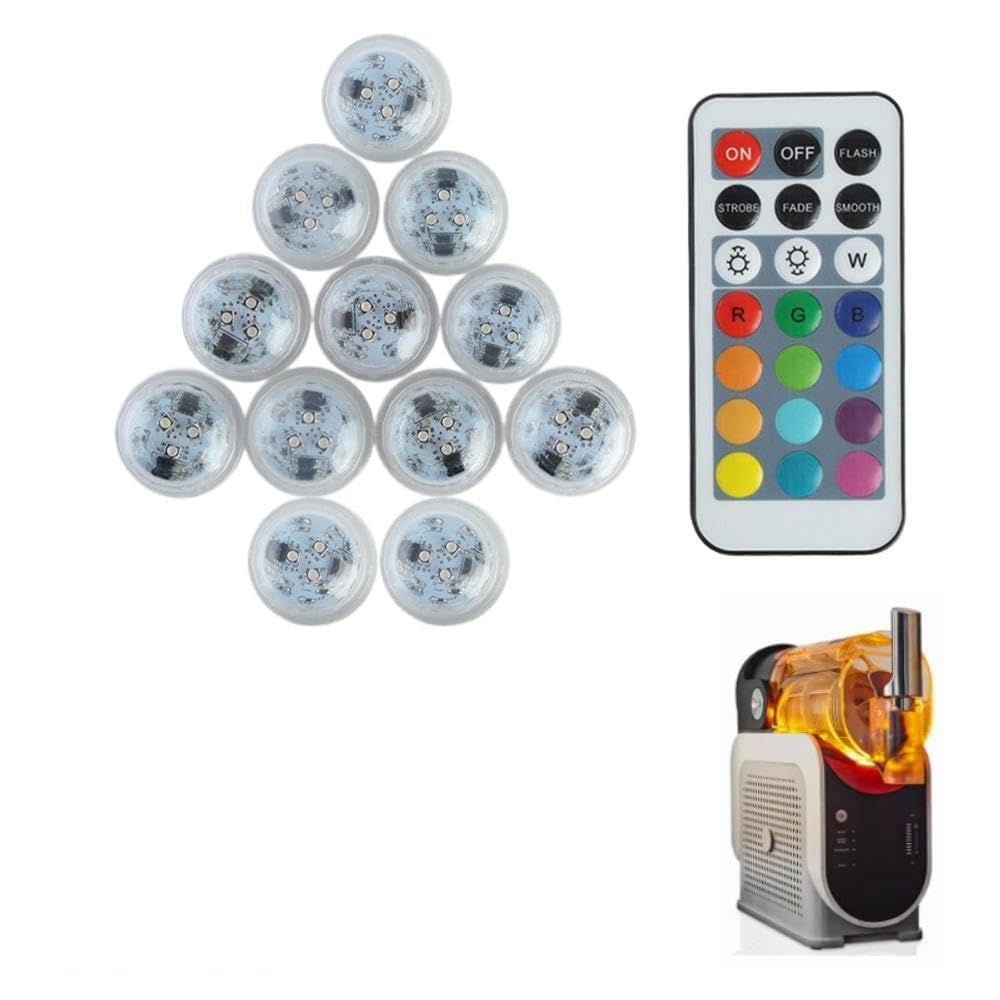 LED Capsule Lights for ninja Slushi FS301/FS300,Waterproof Small Tealight Candles Color Underwater Light,13 Operated Battery