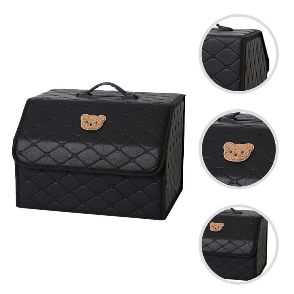 Gatuida Caja Organizadora para Maletero de Coche Oso, Plegable, Piel