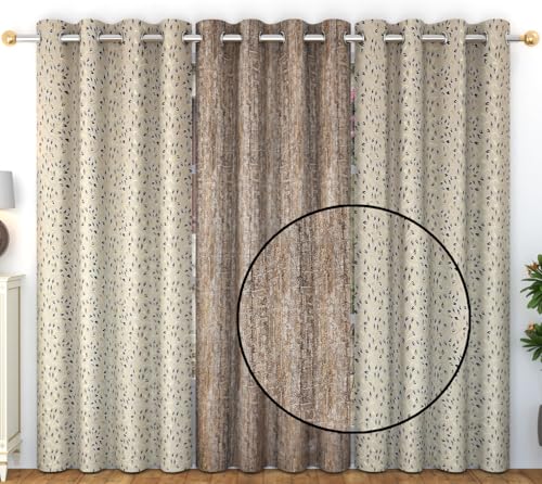 Image of FRESH FROM LOOM Opaque Curtains for Door 10 Feet Long|Big Window Curtain Polyester Weaved Parda|Modern Parde for Living Room Bedroom|Home Office Screens (Set of 3 |Coffee) Rod pocket