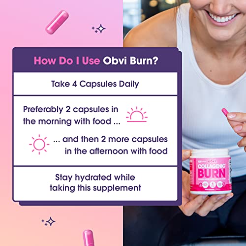 Obvi Collagen Burn, Collagenic Fat Burner, Thermogenic Fat Burner For Weight Loss, Weight Management, Boost Energy And Focus, Youthful Skin And Hair, Capsule Color May Vary (30 Servings,120 Capsules) #TOP7