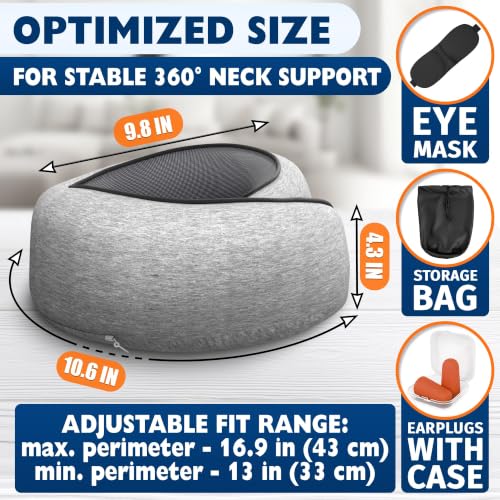 Image of Travel Neck Pillows for Airplanes, 4-in-1 Set, 360 G-Shape