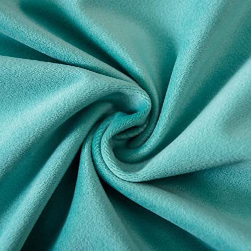 Image of JUSPURBET 24x24 Decorative Velvet Throw Pillow Covers Set of 2,Teal Green | Modern Soft Cushion Covers Cases with Invisible Zipper for Couch Sofa Bed Living Room Bedroom Home Decor