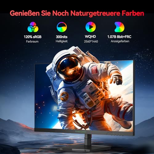 Monitor Gaming 27 Pollici, FAST IPS 180Hz, 2K QHD 2560 x 1440p 1ms GTG Verticale Schermo PC, HDR10, 120% sRGB, 144Hz FreeSync & G-sync Computer Monitor, Eye Care, VESA, DP, HDMI, P27GR - Monitor - Immagine 4