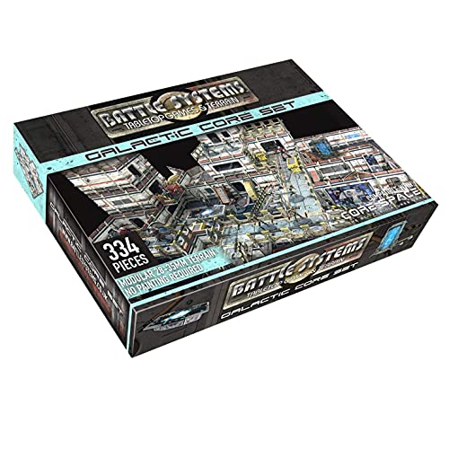 Battle Systems Sci-Fi Terrain - 28mm Modular 3D Space Terrain - Perfect for Wargaming and Roleplaying Tabletop Games - Full Colour Printed 3D 40K Multi Level Building Models (Galactic Core Set)