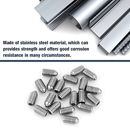 M6*10 Spring Ball Plunger Screw, 20pcs Allen Locating Stainless Steel Ball Point Plunger Screw Fastener - Image 3