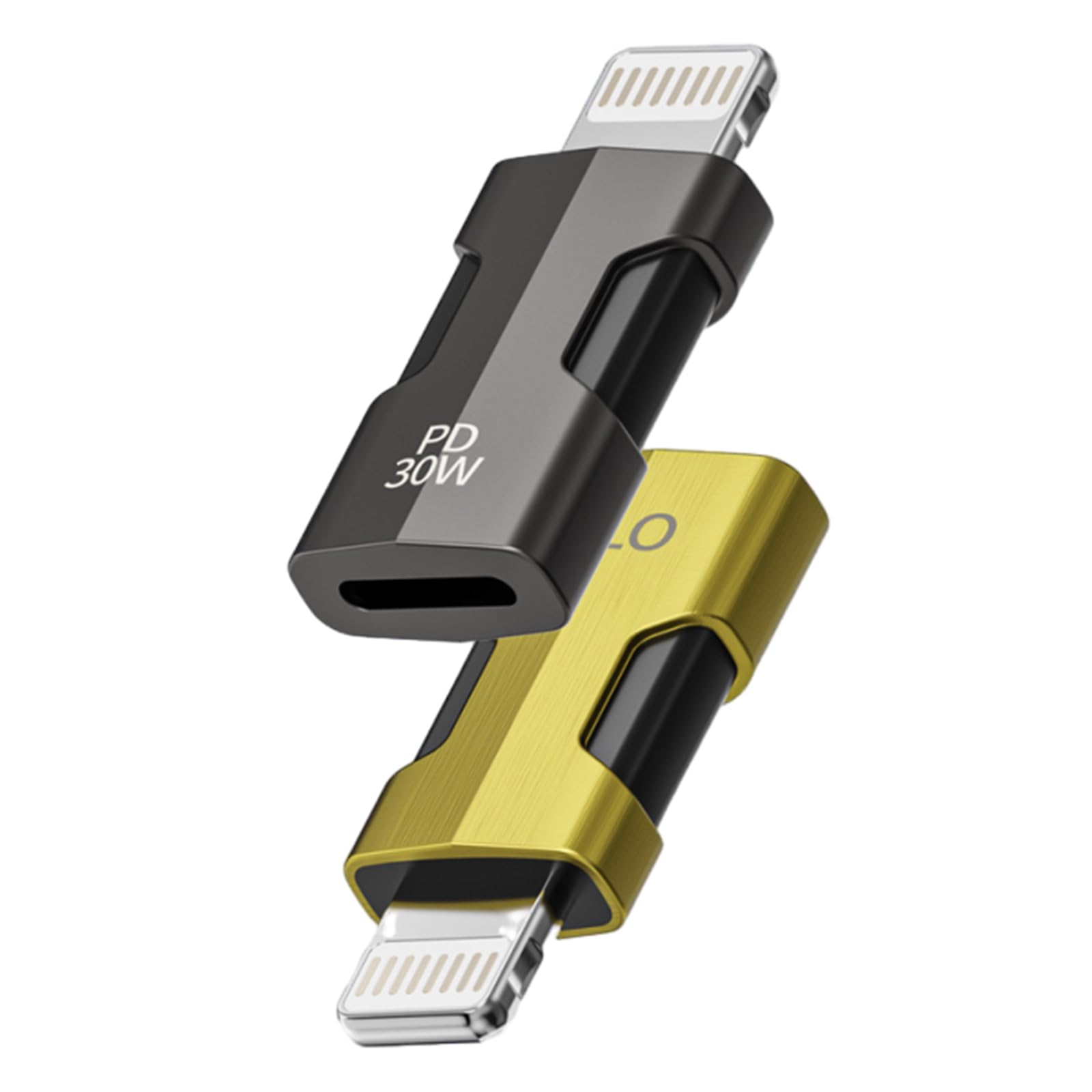 2 PCS USB C Lightning Adapter with 30W PD Support and OTG, USB C Male to Lightning Female Converter for iPhone & iPad,Data and Audio Adapter Transfer Fast Charging (30W Charging + OTG)