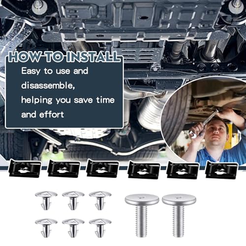Image of 14PCS Engine Splash Shield Hardware Kit, Engine Cover Fasteners and Replacement Parts, OEM 90674-TY2-A01 90105-TBA-A00, Compatible with Honda Accord, Civic, CR-V (2014-2019)
