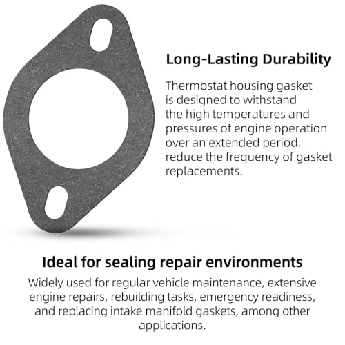 Image of (12-Pack) Calvana Thermostat Housing Gasket Replacement for 35062 Water Outlet Gasket, Automotive Replacement Gasket Sets for Most Vehicle Models