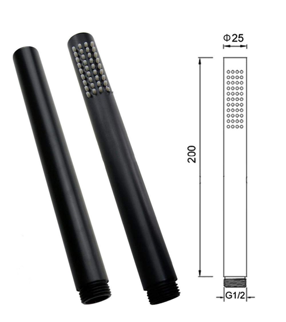 Huin Termostato a incasso con valvola in ottone massiccio con kit di controllo del volume a due vie Doccia a pioggia termostatica nero opaco Alba