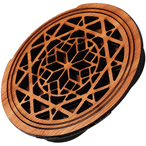 Vaguelly Wooden Guitar Soundhole Cover Block Protector Feedback Reducer for Acoustic Classic Guitar