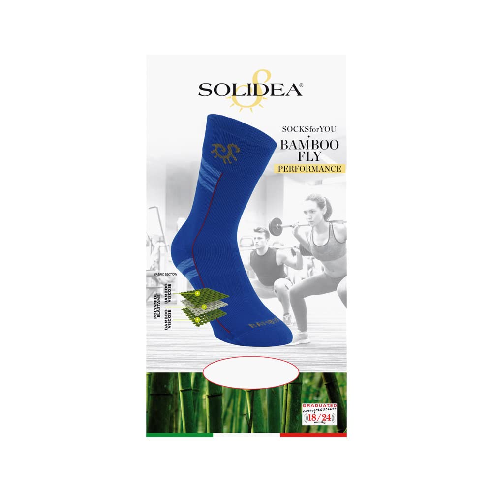 SOLIDEA Calzini Unisex Socks For You Fly Performance Compressione Graduata 18/24 mmHg