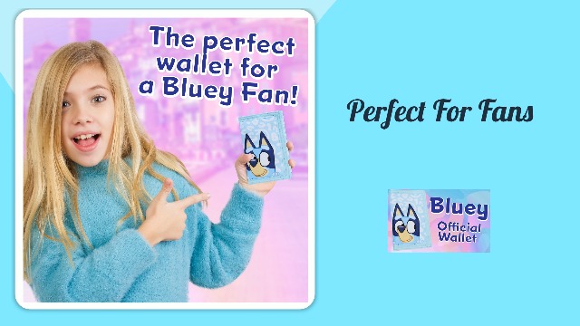 Amazon.com: Bluey Wallet for Kids Trifold Wallet with Zipped Coin