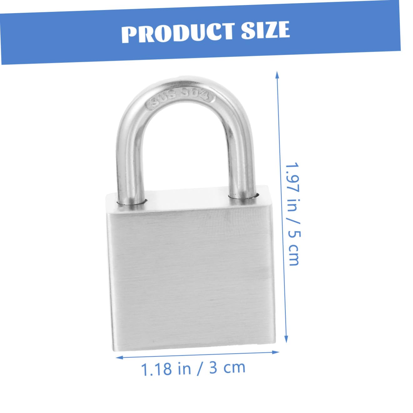 NUOBESTY 3 Pezzi Lucchetto in Acciaio Inossidabile Bagaglio Blocco Mini in Acciaio Serrature Per Valigie Lucchetto Con Chiave Blocco Esterno Mini Serrature Con Chiavi Valigia Argento