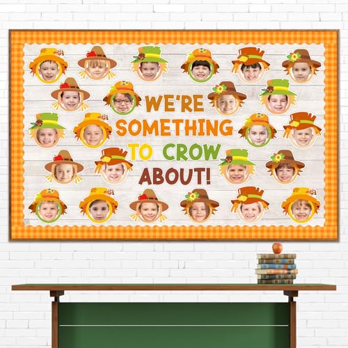 Image of 36 Pcs Scarecrow Cutouts for Bulletin Board Decoration Fall Cutouts with Photo Space for DIY Craft for Autumn Classroom Party Decor (Scarecrow)