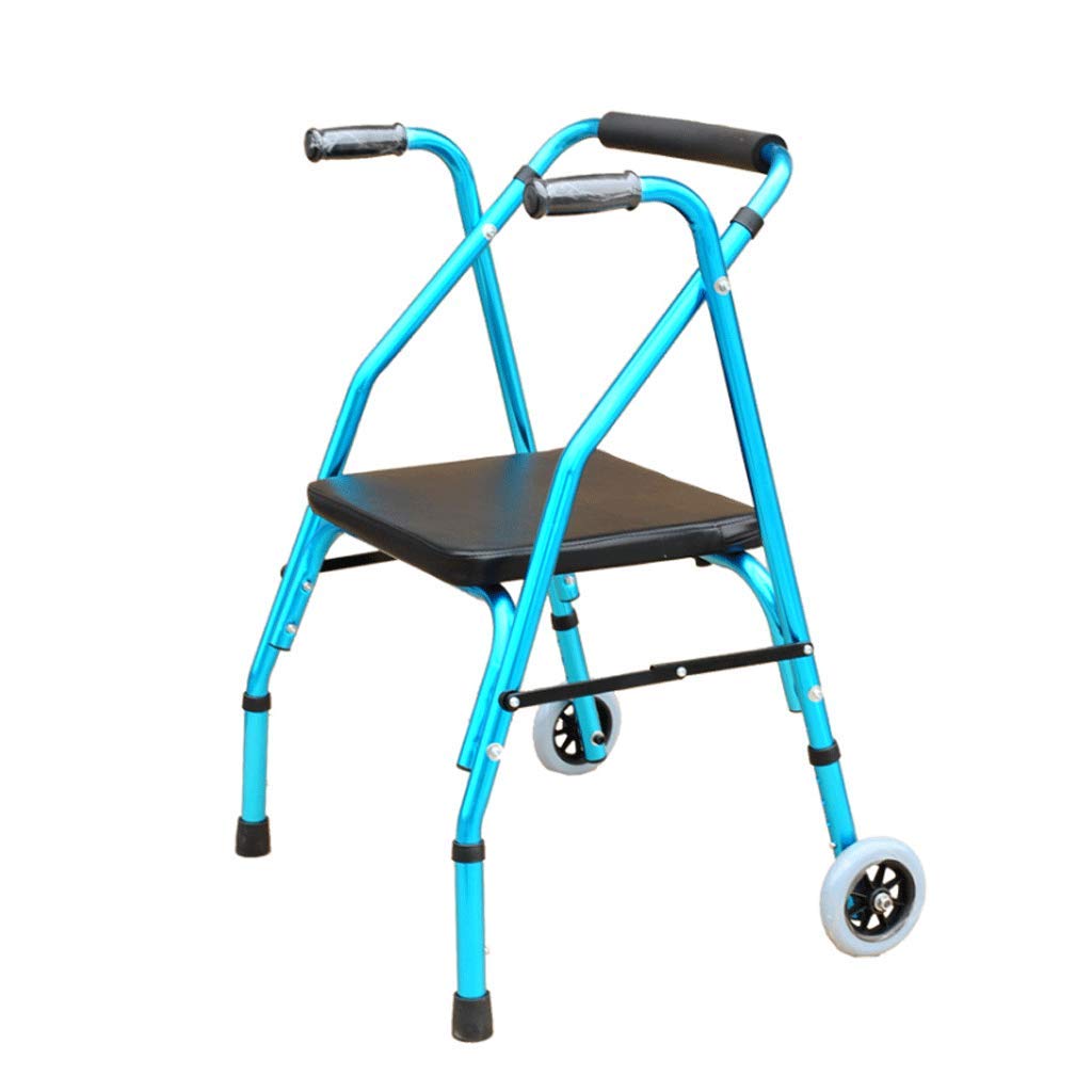Mobility Walker Dwukołowy dom opieki Składana rama do chodzenia Niepełnosprawny ręczny pomoc ，Chodziki
