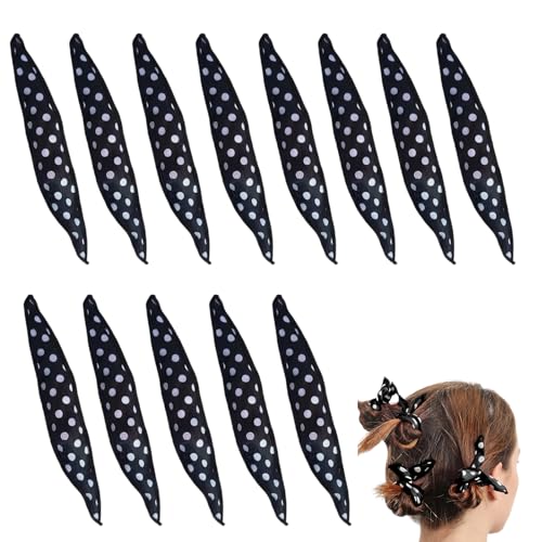 Heatless Curlers Short Hair Hair Curlers No Heat 12 Pillow Rollers for Gentle Styling Heatless Curler Set for Daily Use 18.5 cm Length