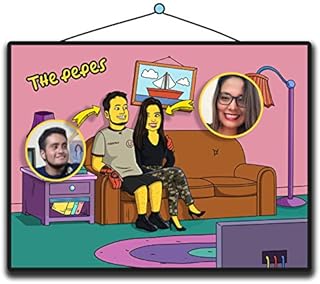 Custom Simpsons Portrait Full Body Drawing. Original and Fun Gift. Send Your Photos! Receive it as a Printed Poster on Paper or Digital Only.