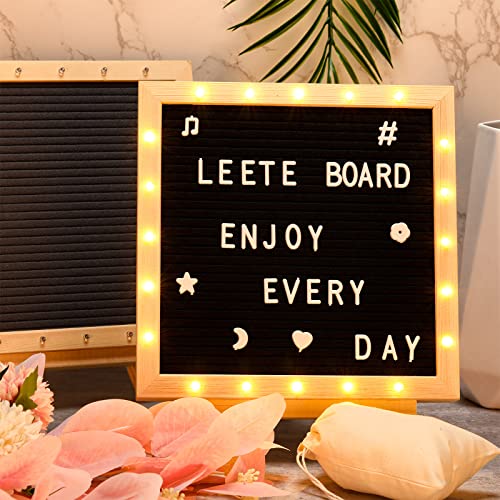 Remerry 2 Pcs Felt Letter Board With Led Lights 10 X Inch Changeable Message Stand, Sign Cotton Bags For Weddings Office Party Home Decor #TOP4