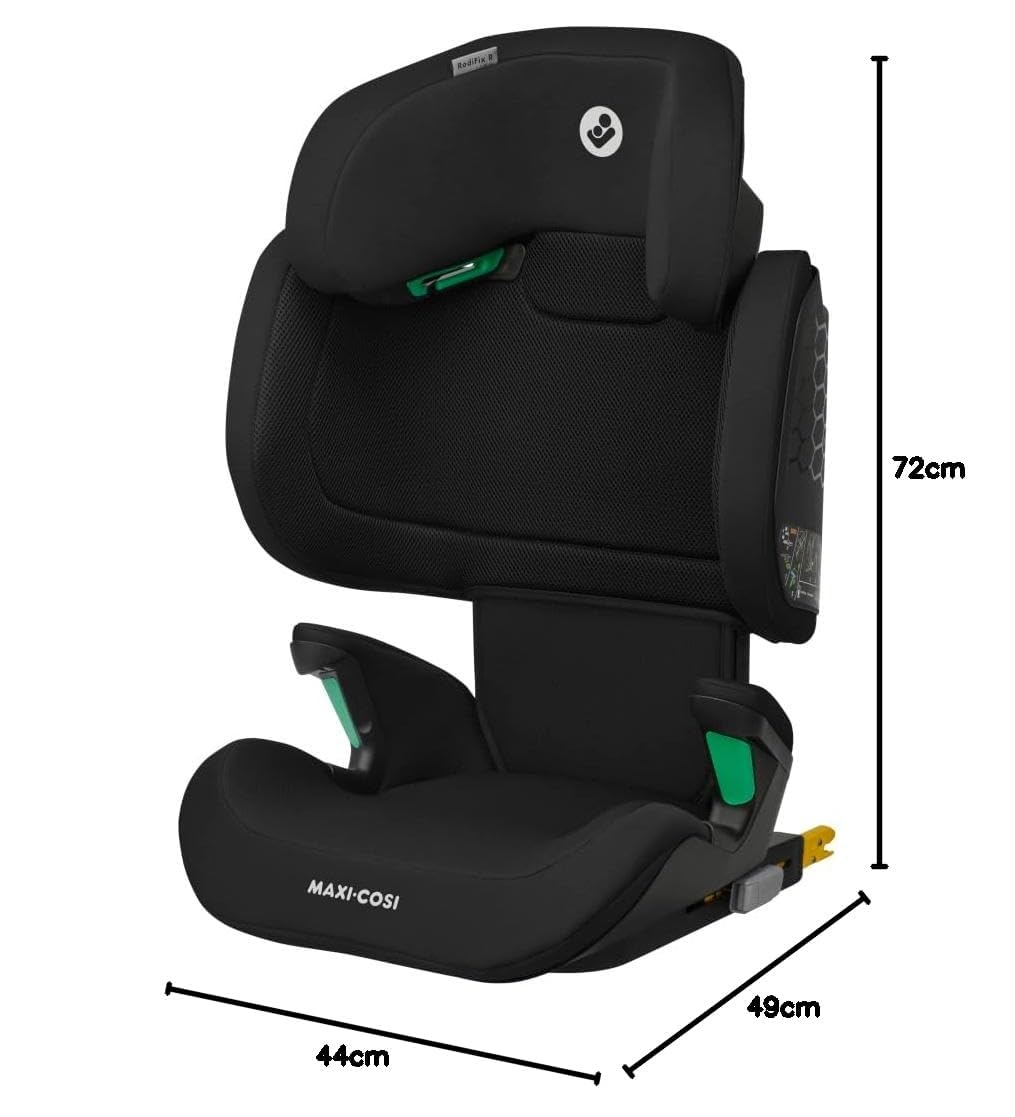 Maxi-Cosi RodiFix R i-Size ISOFIX - Asiento infantil para coche para niños de 15 a 36 kg, 3,5 a 12 años, 100 a 150 cm, ClimaFlow, protección lateral G-CELL, altura ajustable, práctico enganche rápido