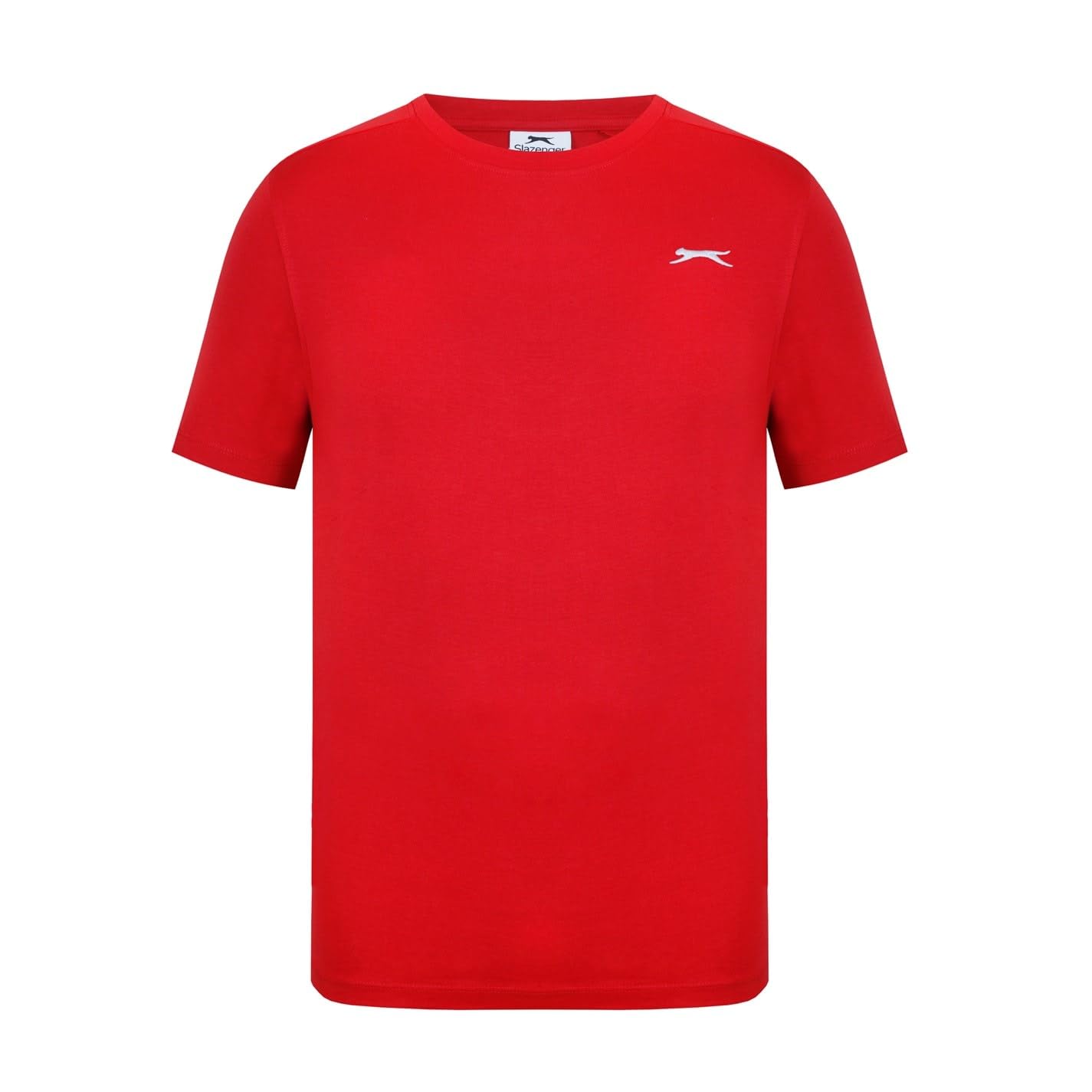 Slazenger Mens Short Sleeve T-Shirt Top Tee Logo Plain Red XL