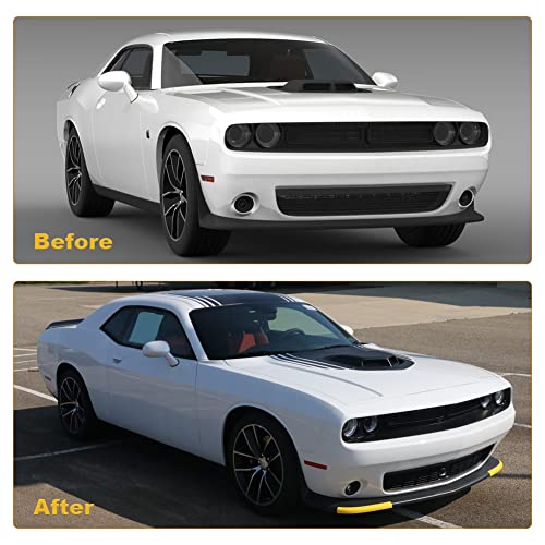 JDMON Front Bumper Lip Splitter Protector Compatible with Dodge Challenger Scat Pack 2015 2016 2017 2018 2019 2020 2021, RT GT 2019-2021, Scat Pack Challenger Accessories, RT Front Lip Kit, Yellow by JDMON - Image 9