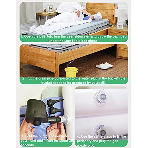 Payrfv Inflatable Bathtub, Adult Pvc Bathtub, Inflatable Bedside Shower Kit With Electric Air Pump And Water Bag, Wash Fullbody In Bed, Portable Bathtub For The Pregnant, Elderly, Disabled #TOP5