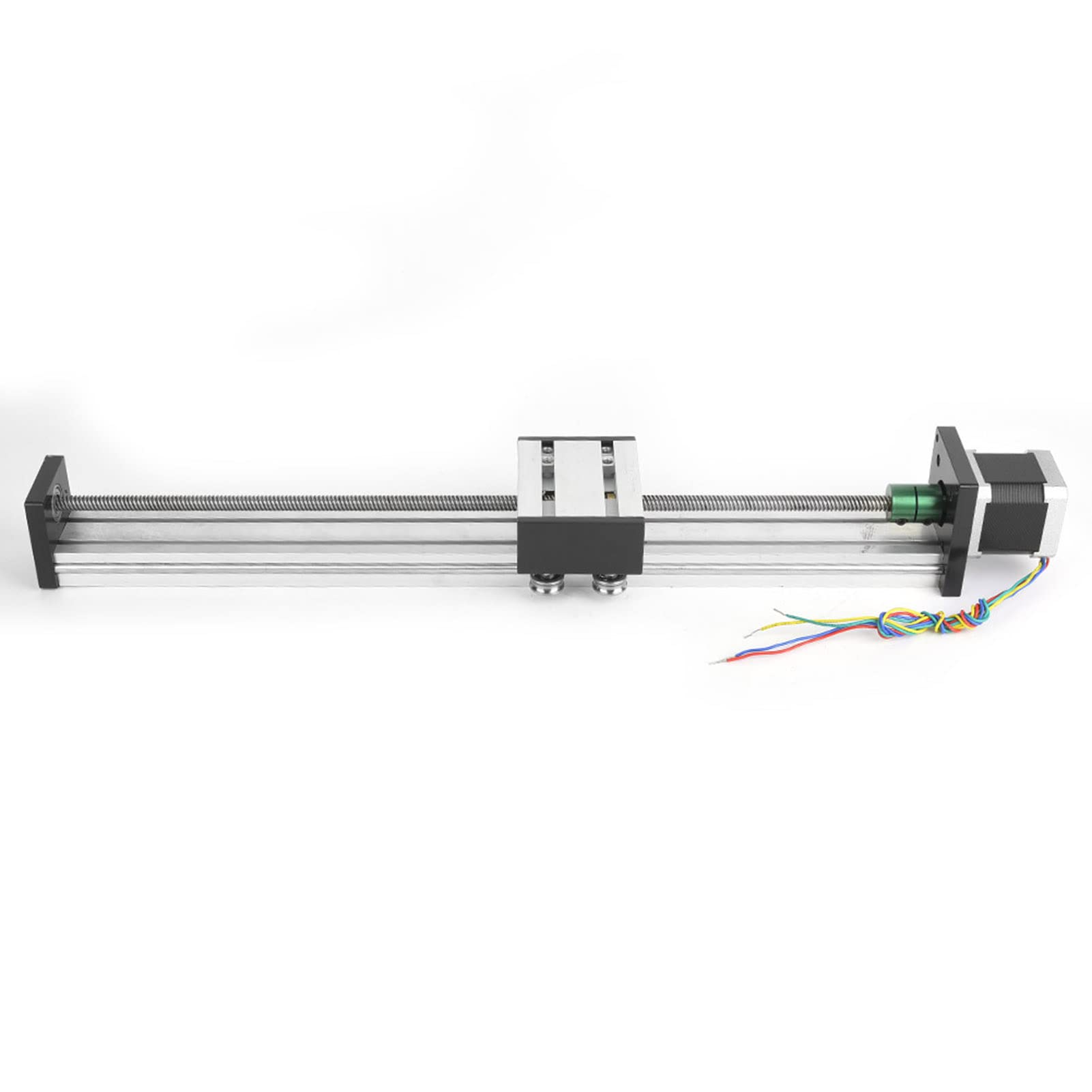 KANASI Prowadnica liniowa ze śrubą kulową, siłownik o skoku 200 mm z silnikiem krokowym Nema17 do zastosowań w automatyce i CNC (0808 screw, effective range 200)