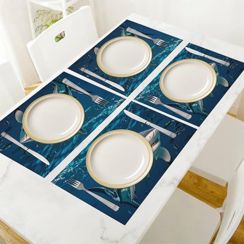 Set de table imperméable antidérapant PVC table salle à manger 6 pcs - 7