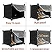 KOUSI Portable Shoe Rack Organizer 48 Pair Tower Shelf Shoe Storage Cabinet Stand Expandable for Heels, Boots, Slippers， 8 Tier Black