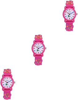 Crianças Assistem 3 Pçs Relógios Criança Relógios Relógio De Quartzo Relógio De Silicone Relógio De Pulso Desenhos Animados Relógios De Quartzo Menina Criança Relógio Metálico