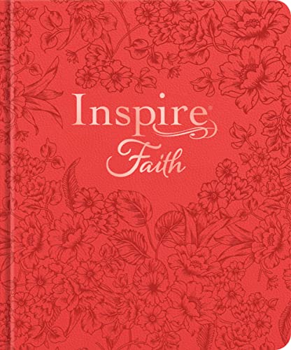 Inspire Faith Bible Nlt, Filament Enabled Edition (Hardcover Leatherlike, Coral Blooms): The Bible For Coloring & Creative Journaling