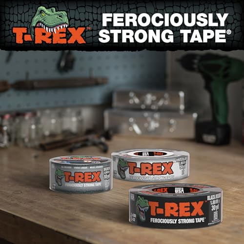 T-REX Tape Extra-Wide Duct Tape with UV Resistant & Waterproof Backing for Ferociously Strong Repairs, 2.83" x 25 yd, Gunmetal Gray, 1 Roll by T-REX - Image 8