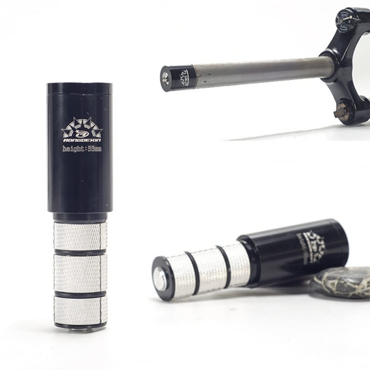Estensore Manubrio Bici In Alluminio - Aumenta L'altezza Di 3 Cm - Adattatore Per Stelo Forcella Da 28,6 Mm - Per Mountain Bike, Bici Da Strada E Pieghevoli - 3