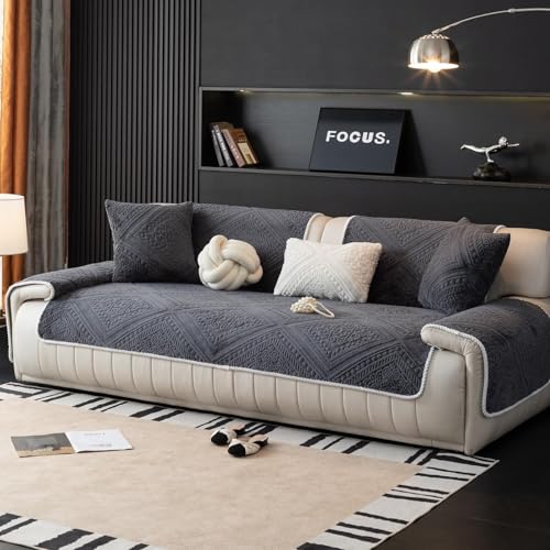 Housse de canapé jacquard géométrique texture moelleuse premium - 5
