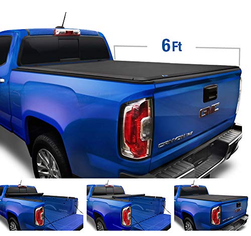 Tyger Auto T1 Soft Roll Up Truck Bed Tonneau Cover for 2015-2020 Chevy