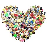 Esoca 650Pcs Bulk Multicolor Buttons for Crafts Assorted Multi Colored Craft Buttons Mixed Multicolo