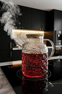 Bambum Juliet - Bambu Kapaklı Cam Demlik 1800ml