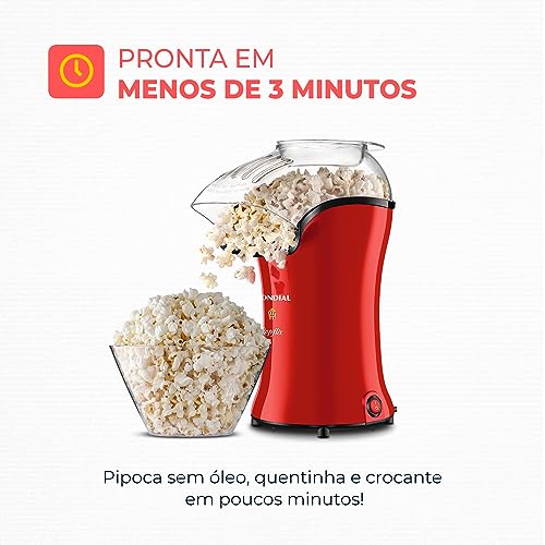 Pipoqueira Popflix, Mondial, Vermelho, 1200W, 110V - PP-03 glide