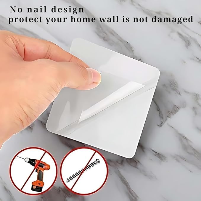 Image of New Magic Adhesive Sticker for Bathroom Shelves Pack of 4 (Only Stickers)