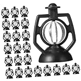 BinZyronic 30個 ミニオイルランプ ペンダント飾り – クリスマスツリー用 ヴィンテージ風 ハンギングオーナメント 軽量プラスチック製