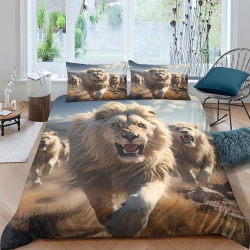 Parure Le Roi Lion microfibre 200x200cm fermeture éclair pratique