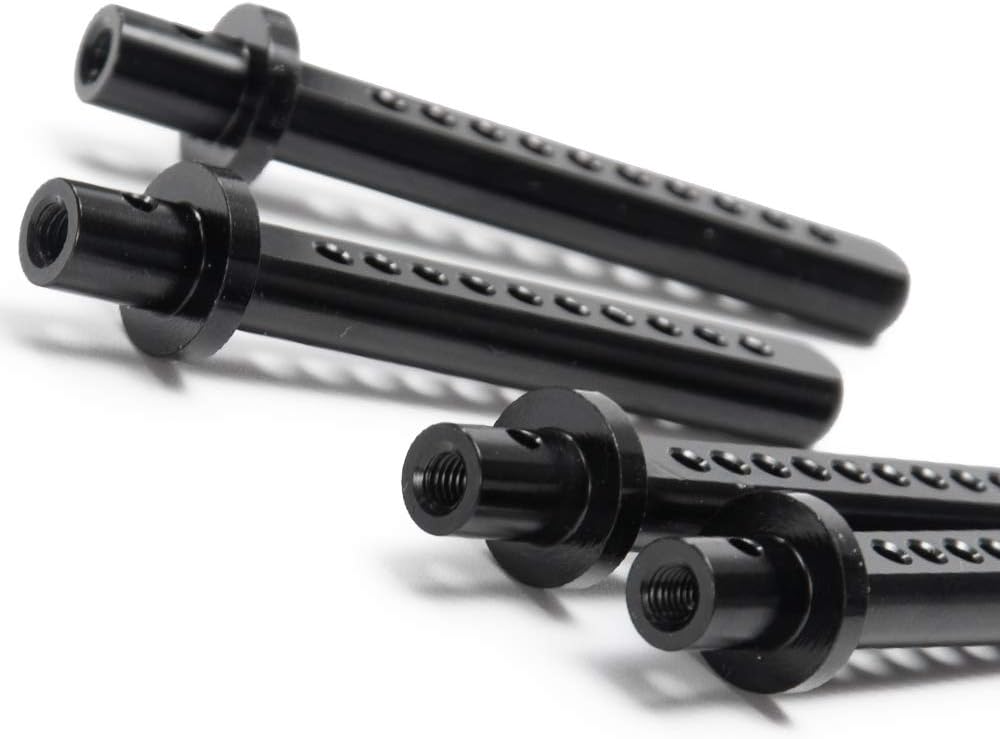 4PCS Aluminum Body Post Mounts for 1/10 RC Crawler Axial SCX10 (Black)