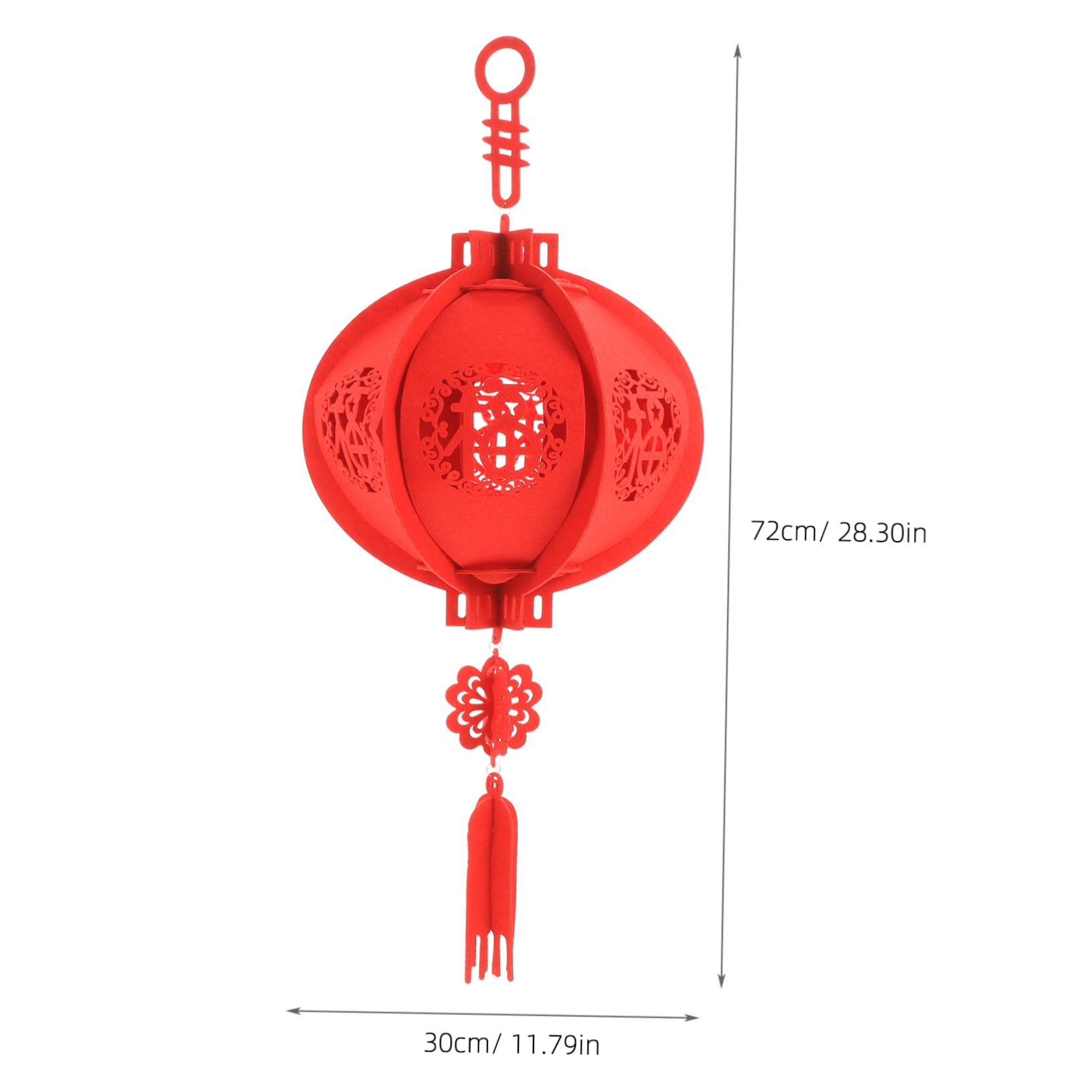 Zerodeko 4 Set Di Ornamenti Tradizionali in Feltro Decorati Per Capodanno 2 Pezzi * 4