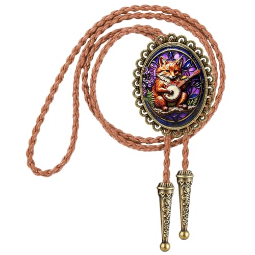 Image of Jeilwiy Bolo Tie for Men Western Cowboy Gothic Bolo Tie Necklace Halloween