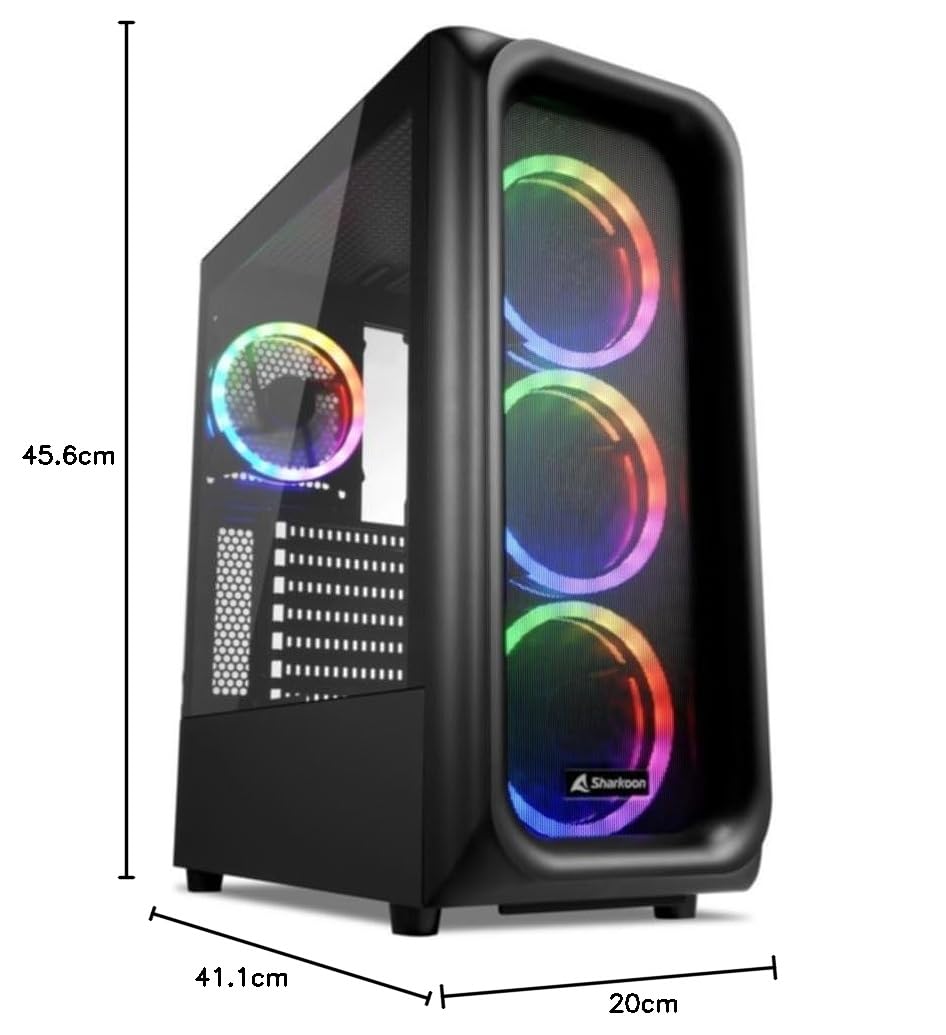 Sharkoon TK5M RGB, Caja de Ordenador para Gaming.