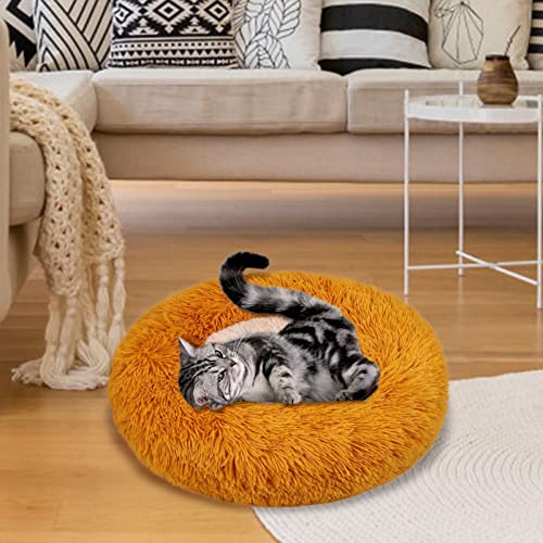 Cama calmante para cachorro - cachorrinverno com design torta ovcor | Camas redondas peludas para an