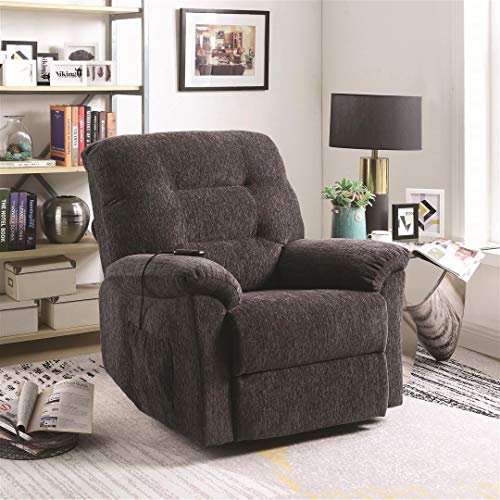 Coaster Home Furnishings Upholstered Power Lift Recliner Grey