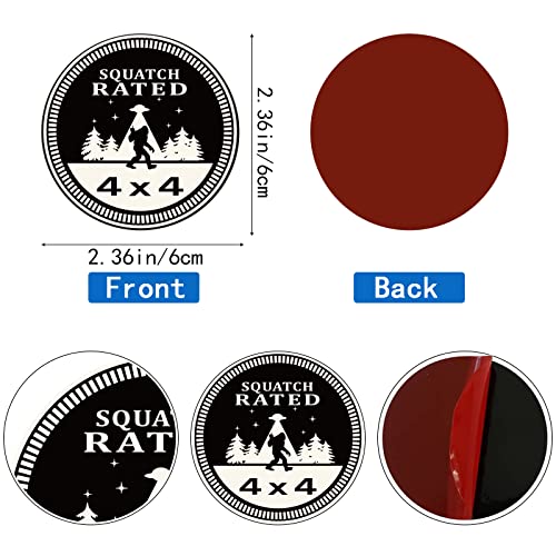 Image of Bigfoot Badge Rated Car Emblem, Squatch 4 x 4 Metal Automotive Badge 3D Metal Car Badges Emblems Round Decals Decals Stickers Compatible with Wrangler Vehicles Trucks