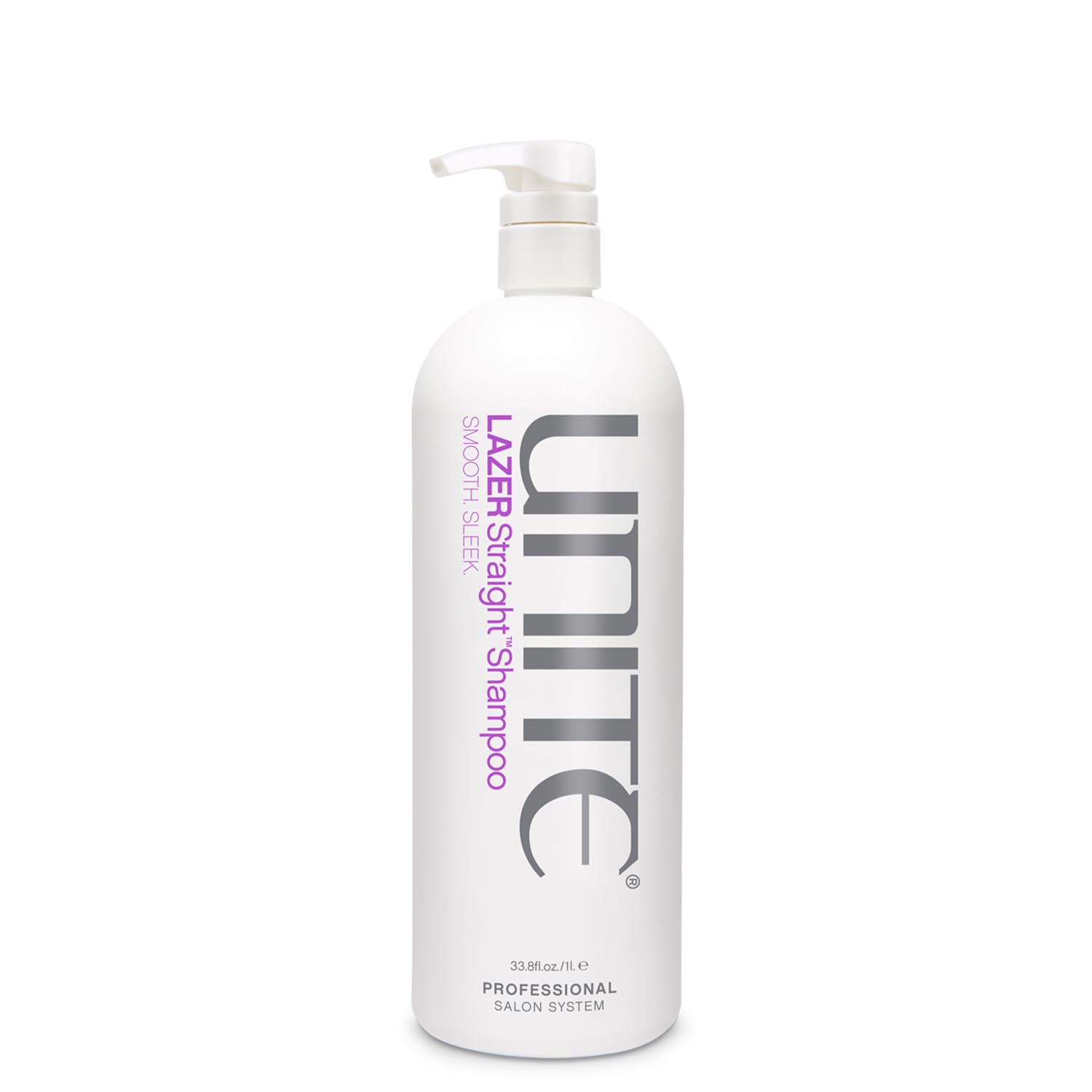 UNITE Hair - LAZER Straight Shampoo – Sulfate-Free Shampoo for Thick, Coarse & Unruly Hair – Cleanses, Tames Frizz, Softens, and Adds Shine – Paraben-Free, Color-Safe, Vegan Formula, 33 Fl Oz