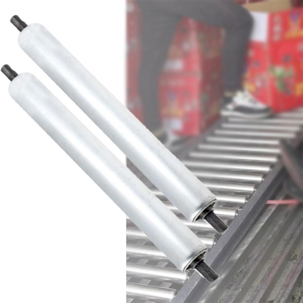 Kommerzielle Förderrolle Fließband Ersatzrollen 32 38 50mm Durchmesser 2er-Pack Schwerkraft-Förderrollen 500 600 700mm Lange Tragrollen Förderband Ersatzrohr(Dia 25MM/1In,L150mm(5 7/8"))
